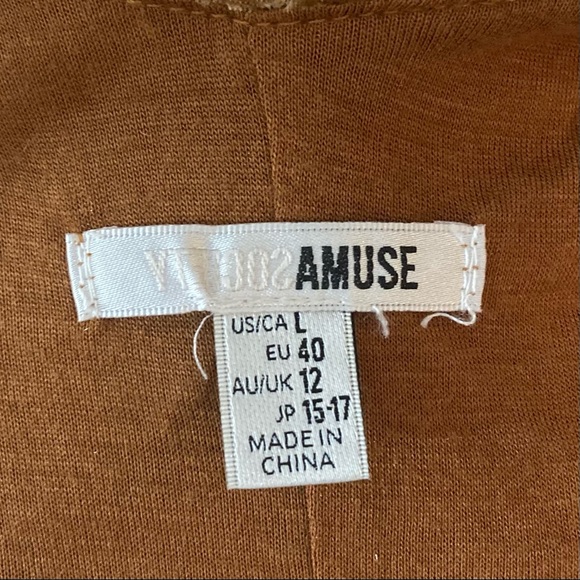 Amuse Society Verona Knit Tank Dress Amaretto Large - Picture 9 of 17